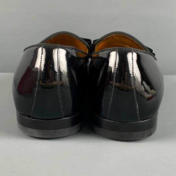 BALLY Size 11 Black Solid Leather Slip On Loafers main image 4